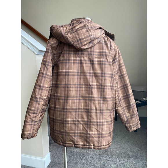 Vintage Arizona Jeans brown plaid puffer jacket - Picture 11 of 14